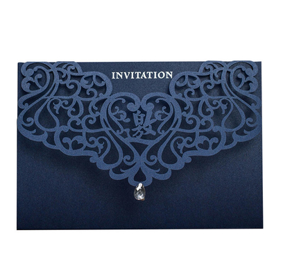مخصص بطاقة دعوة زفاف زرقاء هدية مغلفات لبطاقات 5x7