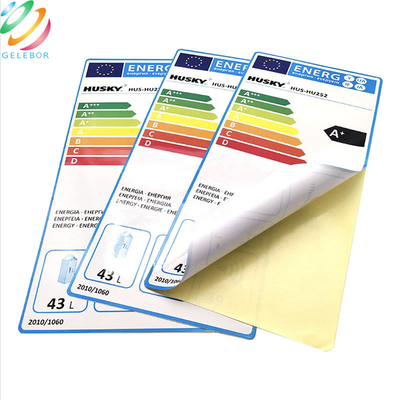 ملصق تسمية PVC لكفاءة الطاقة ذاتي اللصق لمكيف الهواء المبرد