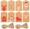 CMYK معلقة شوكولاتة هدية علامة PVC علامات ملفات تعريف الارتباط لعيد الميلاد لتغليف المعجنات والحلوى