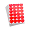 ملصق العلم الأحمر على شكل نجمة خماسية حمراء لتزيين الإعلانات